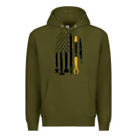 Army Green farrier, horse lovers no hoof no horse barefoot father's day pullover Premium Hoodie - linhVisuals