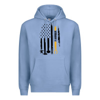 Colony Blue farrier, horse lovers no hoof no horse barefoot father's day pullover Premium Hoodie - linhVisuals