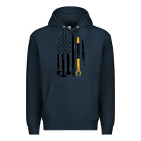 Navy farrier, horse lovers no hoof no horse barefoot father's day pullover Premium Hoodie - linhVisuals