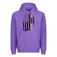 Purple farrier, horse lovers no hoof no horse barefoot father's day pullover Premium Hoodie - linhVisuals