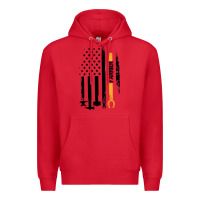 Red farrier, horse lovers no hoof no horse barefoot father's day pullover Premium Hoodie - linhVisuals