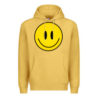 Retro Happy Vibe Smiley Face Happy Face Graphic Sweatshirt Premium Hoodie | Teevron