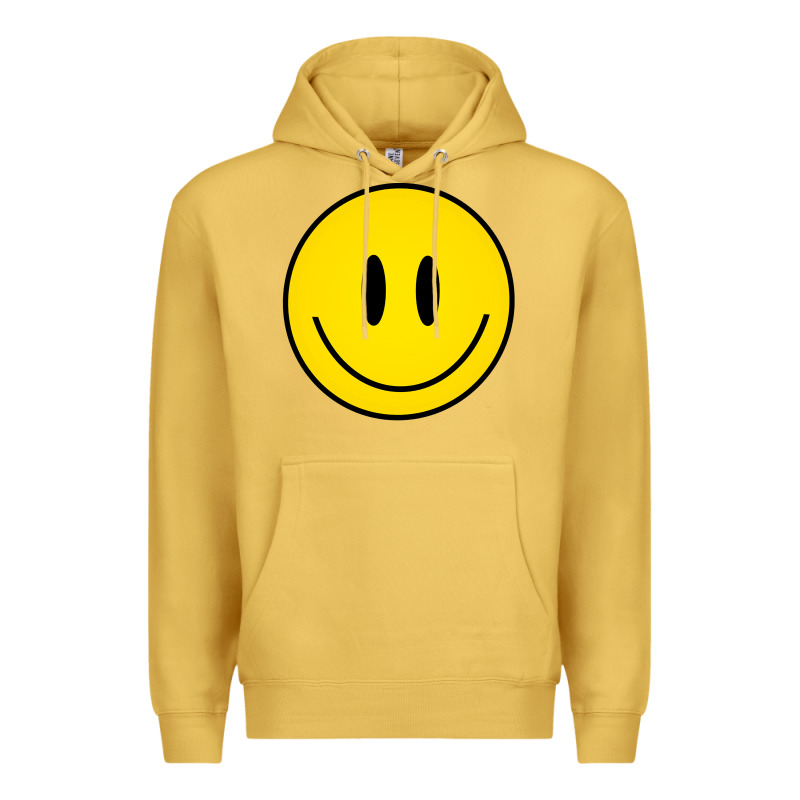 Retro Happy Vibe Smiley Face Happy Face Graphic Sweatshirt Premium Hoodie by linhVisuals | Teevron