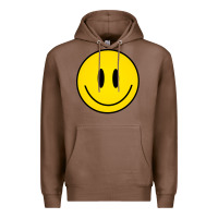 Chestnut retro happy vibe smiley face happy face graphic sweatshirt Premium Hoodie - linhVisuals