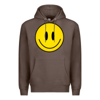 Coffee retro happy vibe smiley face happy face graphic sweatshirt Premium Hoodie - linhVisuals