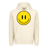 Sandshell retro happy vibe smiley face happy face graphic sweatshirt Premium Hoodie - linhVisuals