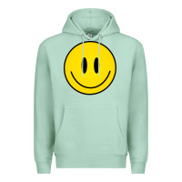 Seafoam retro happy vibe smiley face happy face graphic sweatshirt Premium Hoodie - linhVisuals
