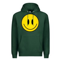 Sports Green retro happy vibe smiley face happy face graphic sweatshirt Premium Hoodie - linhVisuals