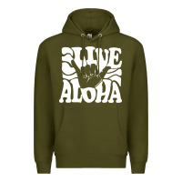 Army Green vintage live aloha state hawaiian islands shaka hawaii maui pullover h Premium Hoodie - linhVisuals