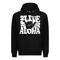 Black vintage live aloha state hawaiian islands shaka hawaii maui pullover h Premium Hoodie - linhVisuals