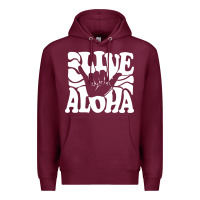 Burgundy vintage live aloha state hawaiian islands shaka hawaii maui pullover h Premium Hoodie - linhVisuals