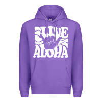 Purple vintage live aloha state hawaiian islands shaka hawaii maui pullover h Premium Hoodie - linhVisuals