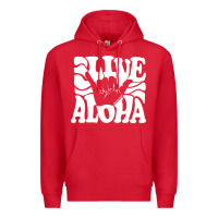Red vintage live aloha state hawaiian islands shaka hawaii maui pullover h Premium Hoodie - linhVisuals