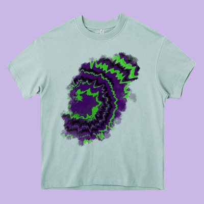 Tie Dye Patch Heavy Core Tee Designed By Ranaportraitstore