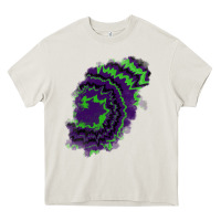 Cream tie dye patch Heavy Core Tee - RanaPortraitStore