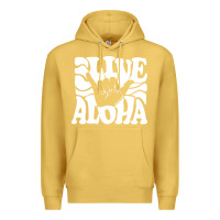 Antique Gold vintage live aloha state hawaiian islands shaka hawaii maui pullover h Premium Hoodie - linhVisuals