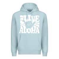 Blue Mist vintage live aloha state hawaiian islands shaka hawaii maui pullover h Premium Hoodie - linhVisuals