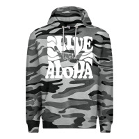 Slate Camo vintage live aloha state hawaiian islands shaka hawaii maui pullover h Premium Hoodie - linhVisuals