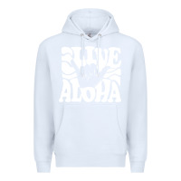 White vintage live aloha state hawaiian islands shaka hawaii maui pullover h Premium Hoodie - linhVisuals