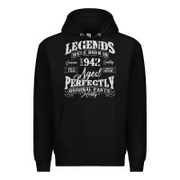Black legends were born in 1942 year of birth birthday t shirt Premium Hoodie - linhVisuals