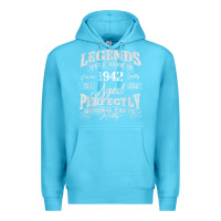 Ocean Blue legends were born in 1942 year of birth birthday t shirt Premium Hoodie - linhVisuals
