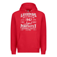 Red legends were born in 1942 year of birth birthday t shirt Premium Hoodie - linhVisuals