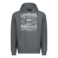 Rock legends were born in 1942 year of birth birthday t shirt Premium Hoodie - linhVisuals