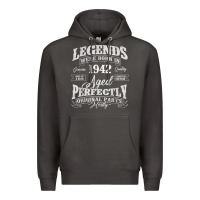 Smoke legends were born in 1942 year of birth birthday t shirt Premium Hoodie - linhVisuals