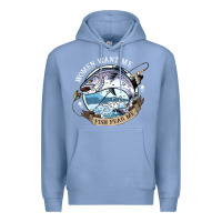 Colony Blue funny women want me, fish fishing fear t shirt Premium Hoodie - linhVisuals