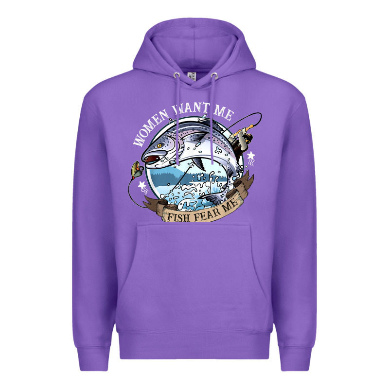 Funny Women Want Me, Fish Fishing Fear T Shirt Premium Hoodie by linhVisuals | Teevron