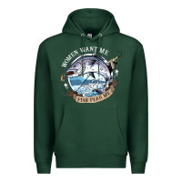 Sports Green funny women want me, fish fishing fear t shirt Premium Hoodie - linhVisuals
