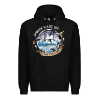 Black funny women want me, fish fishing fear t shirt Premium Hoodie - linhVisuals