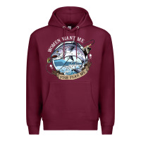 Burgundy funny women want me, fish fishing fear t shirt Premium Hoodie - linhVisuals