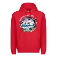 Red funny women want me, fish fishing fear t shirt Premium Hoodie - linhVisuals