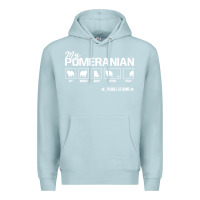 Blue Mist dog pomeranian cute dog puppy pet black paw Premium Hoodie - linhVisuals