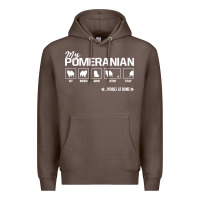 Coffee dog pomeranian cute dog puppy pet black paw Premium Hoodie - linhVisuals