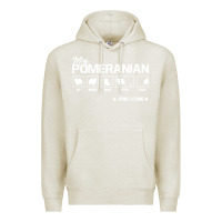 Oatmeal Heather dog pomeranian cute dog puppy pet black paw Premium Hoodie - linhVisuals