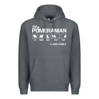 Rock dog pomeranian cute dog puppy pet black paw Premium Hoodie - linhVisuals