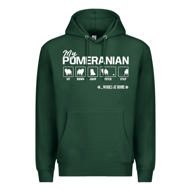 Dog Pomeranian Cute Dog Puppy Pet Black Paw Premium Hoodie by linhVisuals | Teevron