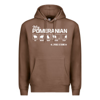 Chestnut dog pomeranian cute dog puppy pet black paw Premium Hoodie - linhVisuals
