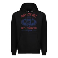 Black the engineers of 20th brigade t shirt Premium Hoodie - linhVisuals