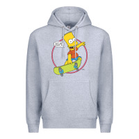 Heather Grey the simpsons bart simpson eat my shorts premium t shirt Premium Hoodie - linhVisuals