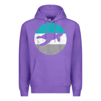 Purple sea turtle retro gift for men or boys t shirt Premium Hoodie - linhVisuals