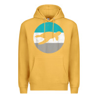 Mustard sea turtle retro gift for men or boys t shirt Premium Hoodie - linhVisuals