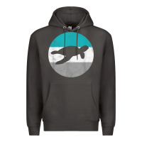 Smoke sea turtle retro gift for men or boys t shirt Premium Hoodie - linhVisuals