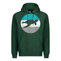 Sports Green sea turtle retro gift for men or boys t shirt Premium Hoodie - linhVisuals