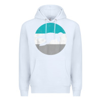 White sea turtle retro gift for men or boys t shirt Premium Hoodie - linhVisuals