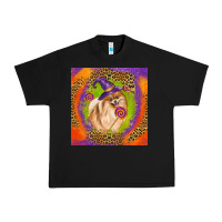 Black Halloween Pomeranian Dog Urban Heavy Tee - LillyAllenDesigns