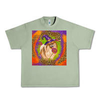 Oil Green Halloween Pomeranian Dog Urban Heavy Tee - LillyAllenDesigns