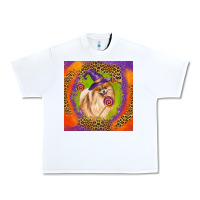 White Halloween Pomeranian Dog Urban Heavy Tee - LillyAllenDesigns